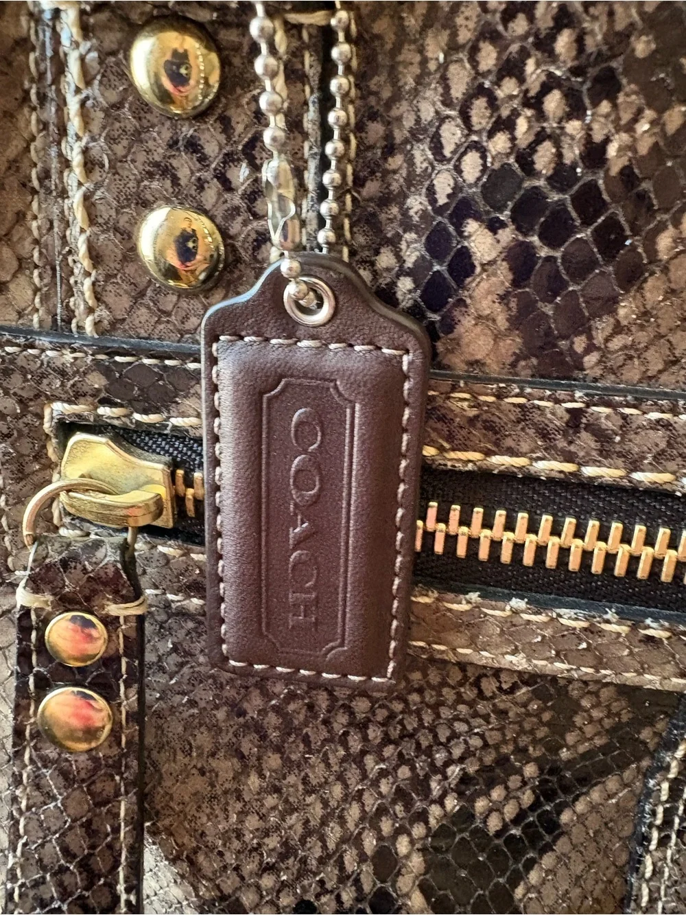 Vintage Coach Hampton Miranda python Satchel- OBO